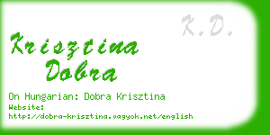 krisztina dobra business card